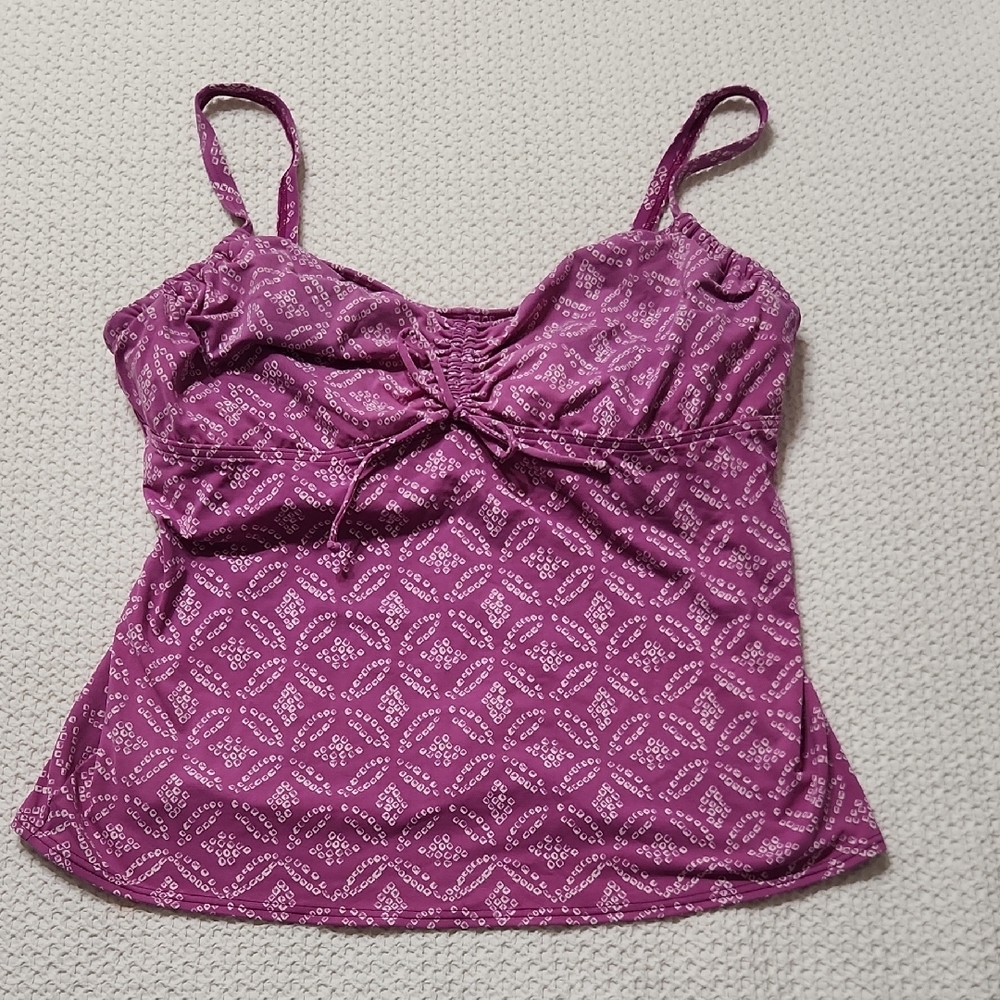 Lands' End Pink Camisole with Tie Front and Fitted Style